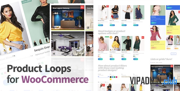 Product Loops for WooCommerce v1.2.0 - настройка стиля карточек продуктов WooCommerce