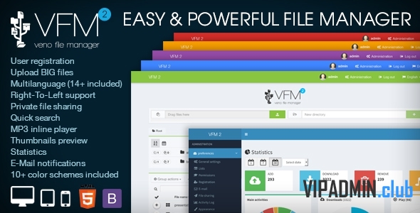 Veno File Manager v3.4.8 - скрипт хостинга файлов