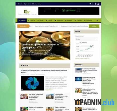 Коин - Автонаполняемый сайт финансовой тематики на WP