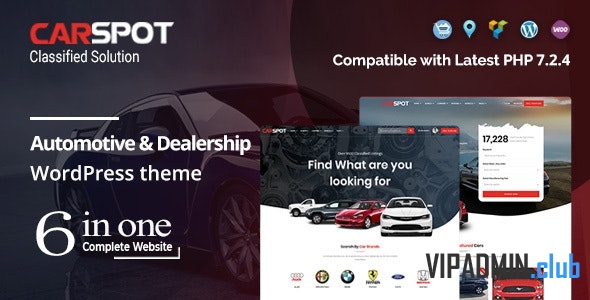 CarSpot v2.1.9 - автомобильная тема WordPress