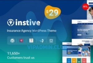 Instive v1.0.7 - тема WordPress для страховой компании