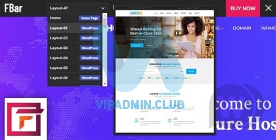 FBar v3.0 - плагин панели переключателей демо WordPress