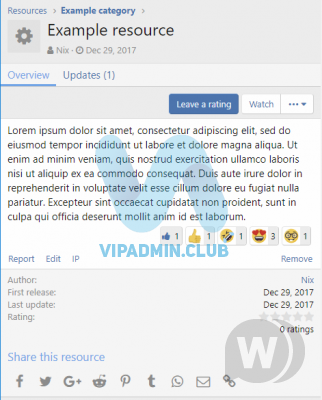 Content Ratings for XF2 Resource Manager - рейтинг для менеджера ресурсов XenForo 2