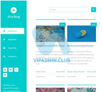 АДАПТИВНЫЙ БЛОГОВЫЙ HTML ШАБЛОН — XTRA BLOG