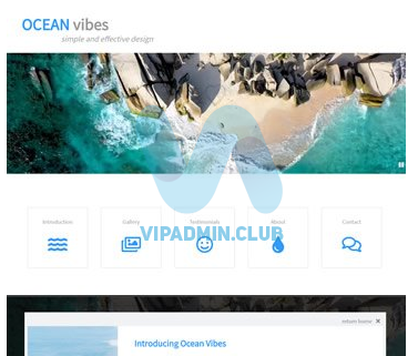 ОДНОСТРАНИЧНЫЙ HTML ШАБЛОН — OCEAN VIBES
