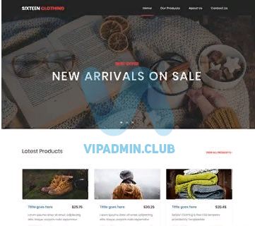 SIXTEEN CLOTHING — HTML ШАБЛОН ИНТЕРНЕТ-МАГАЗИНА