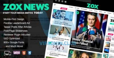 Zox News v3.7.0 - новостной шаблон WordPress