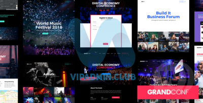Grand Conference v4.2 - шаблон конференций и мероприятий WordPress