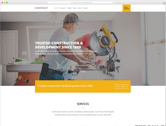 HTML ШАБЛОН СТРОИТЕЛЬНОГО САЙТА — CONSTRUCT