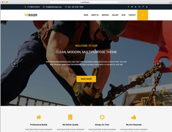 HTML ШАБЛОН ДЛЯ СТРОИТЕЛЬНОЙ КОМПАНИИ — TOPBUILDER