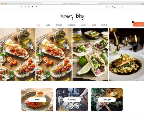 КУЛИНАРНЫЙ HTML ШАБЛОН — YUMMY