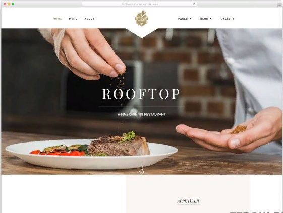 HTML ШАБЛОН ДЛЯ САЙТА РЕСТОРАНА — ROOFTOP