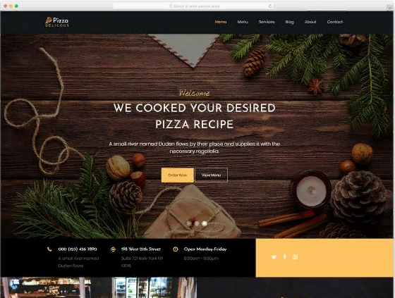 HTML ШАБЛОН ДЛЯ САЙТА ПИЦЦЕРИИ — PIZZA