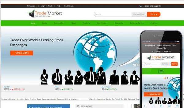 БИЗНЕС ШАБЛОН HTML САЙТА — TRADE MARKET
