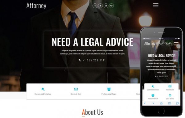 БИЗНЕС ШАБЛОН HTML САЙТА — ATTORNEY