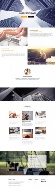 HTML ШАБЛОН ОДНОСТРАНИЧНОГО САЙТА — MODERN TOWN
