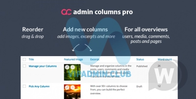 Admin Columns Pro v5.4.2 (+addons) - менеджер колонок в админ-панели WordPress
