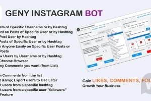 GENY instagram bot 4.0.1 - Gain More Instagram Followers, Increase your Followers Now