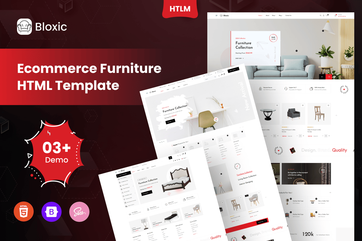 Bloxic - HTML-шаблон мебельного магазина