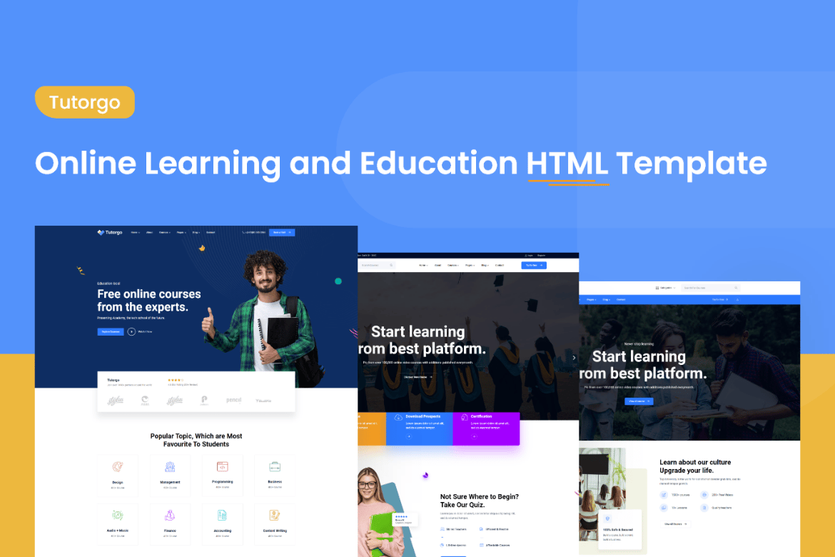 Tutorgo - HTML-шаблон Шаблон онлайн-обучения