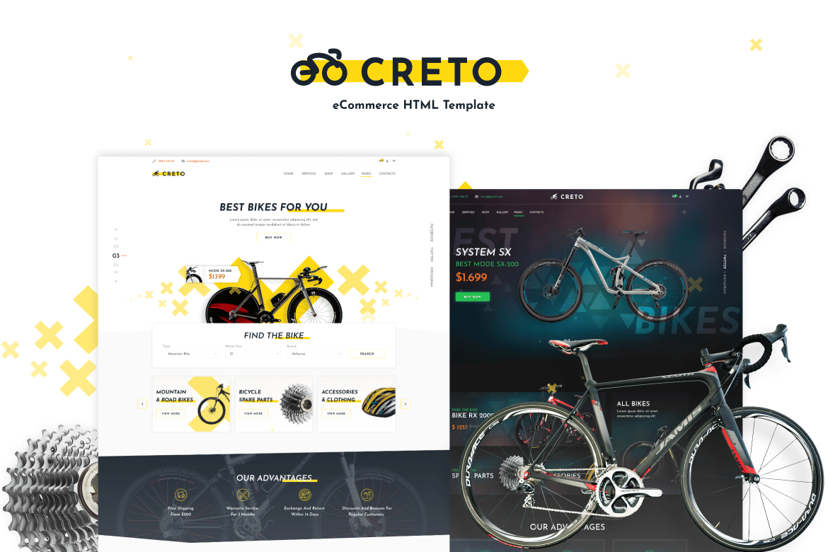 Creto | HTML-шаблон для электронной коммерции