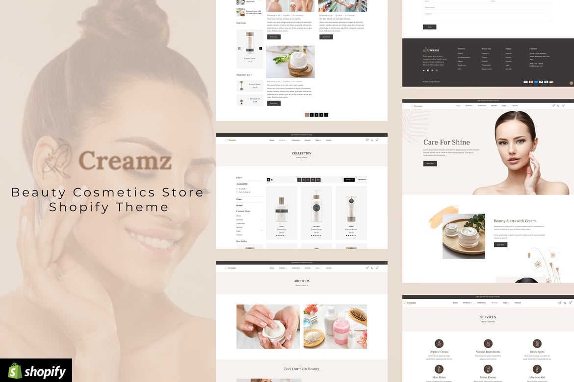 Кремы - Тема Shopify для красоты