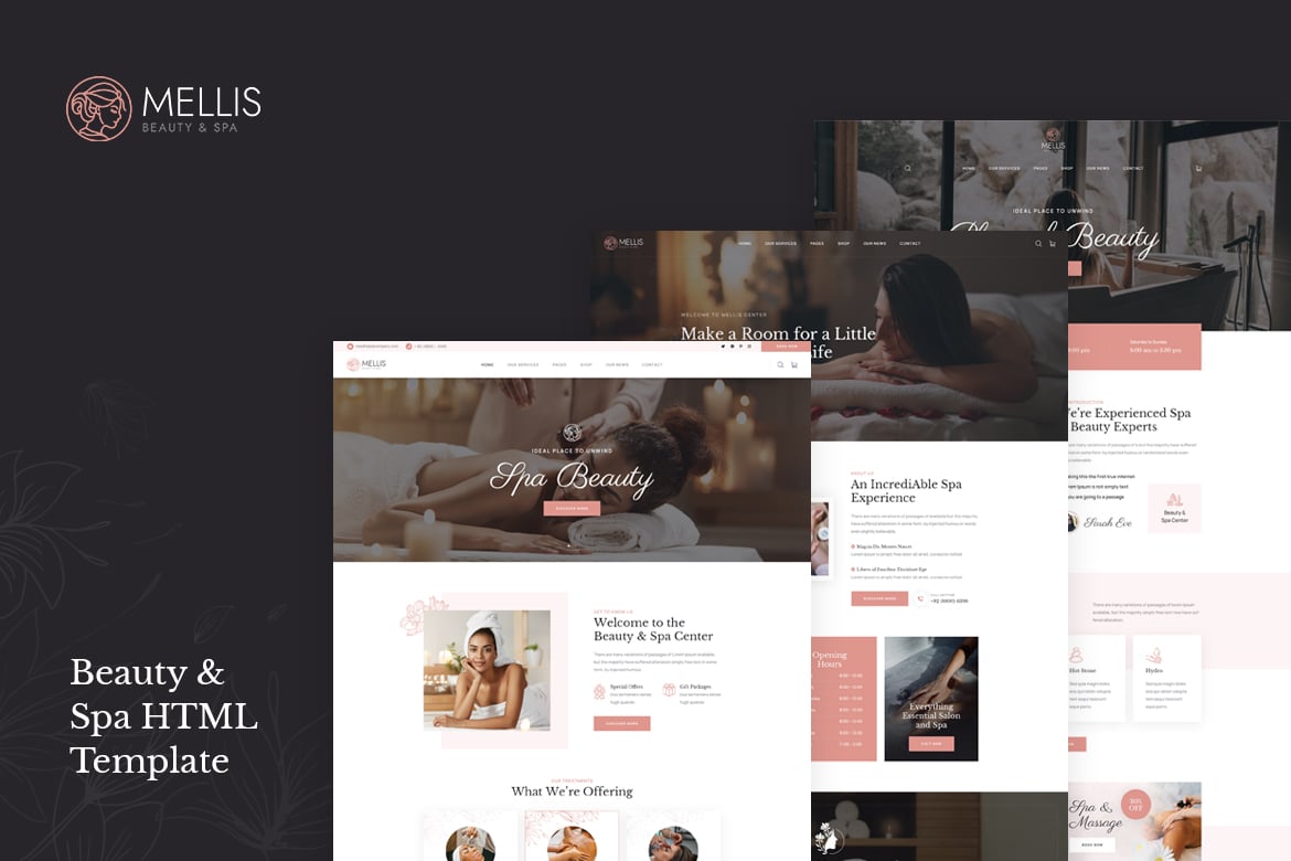 Mellis - HTML-шаблон для красоты и спа