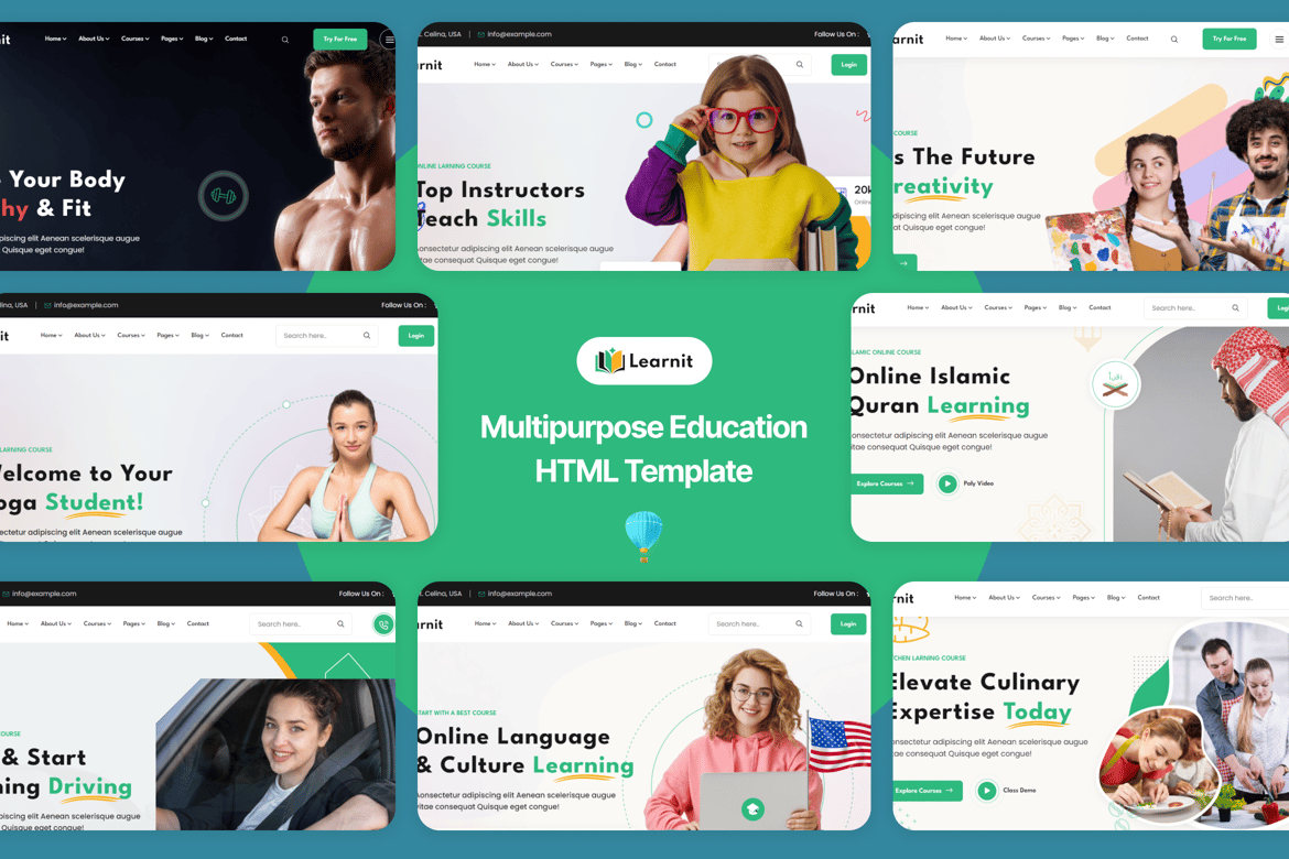 Learnit - Многоцелевой HTML-шаблон для образования