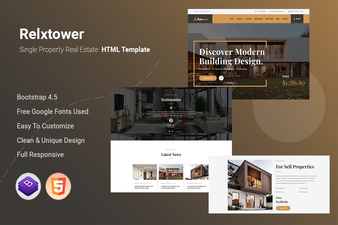 Relxtower - HTML-температура недвижимости для отдельных объектов недвижимости