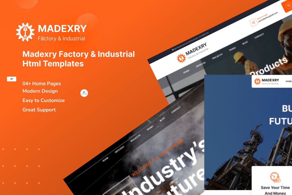 Madexry - Шаблон HTML для фабрик и промышленности