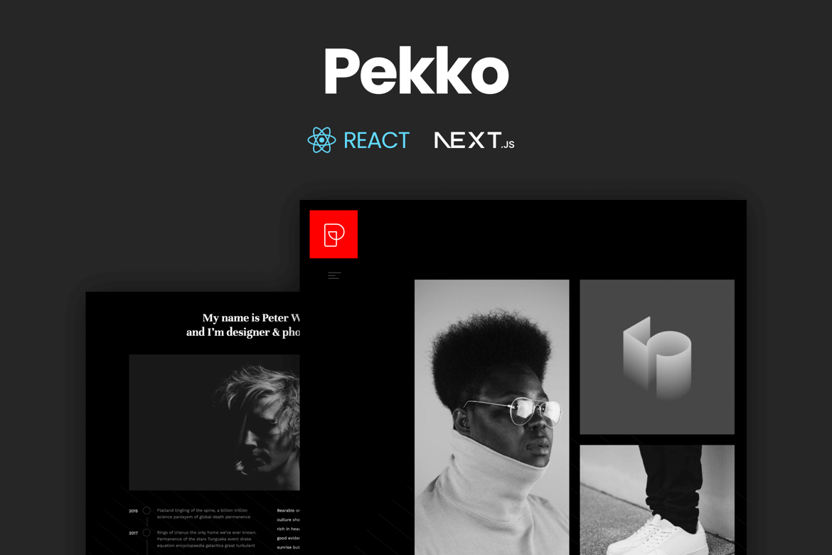 Pekko - Минимальный темный шаблон React NextJS