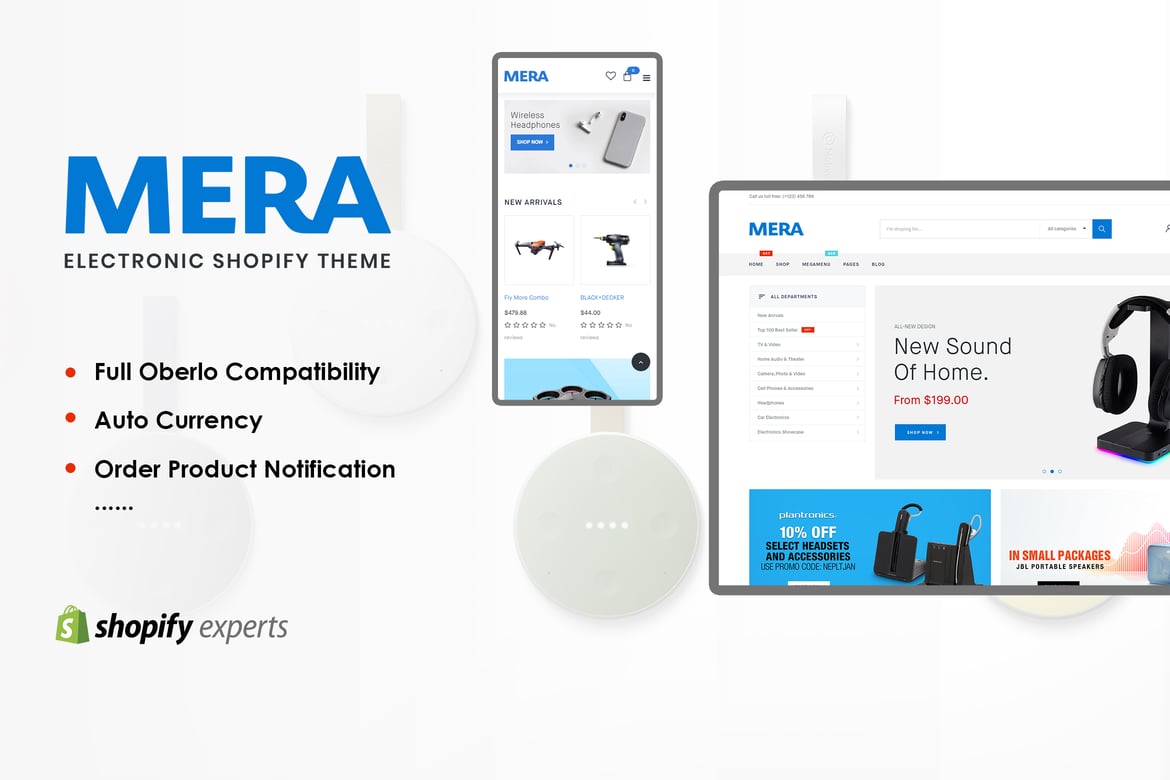 Mera | Адаптивная тема Shopify для электроники