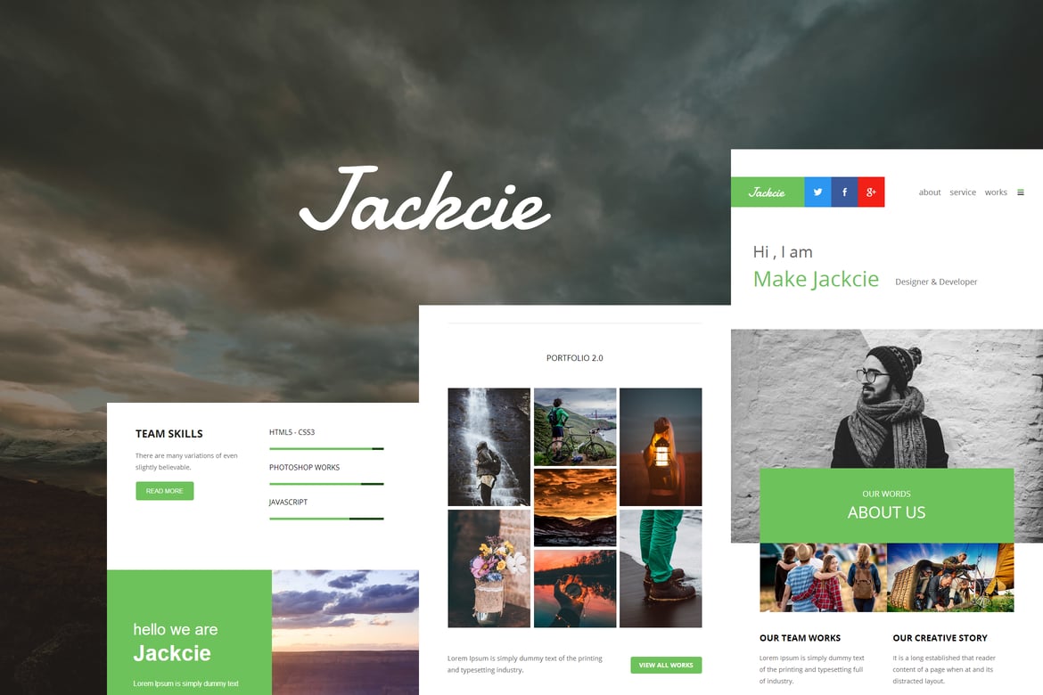 Jackcie Mail - Адаптивный шаблон электронной почты