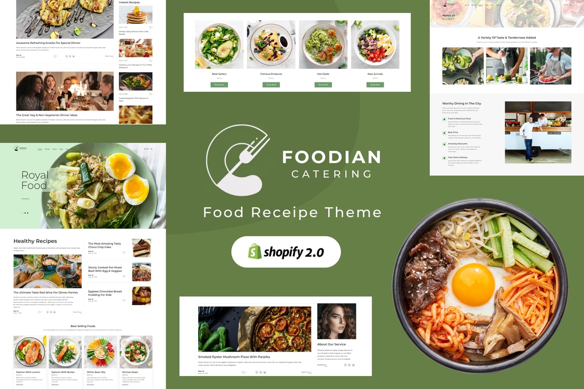 Foodian - кулинарный блог Shopify Store