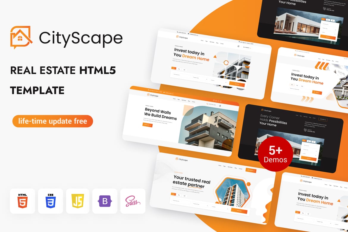 CityScape — Шаблон HTML5 для недвижимости