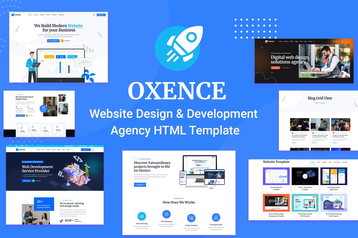 Oxence - HTML-шаблон Агентство веб-дизайна