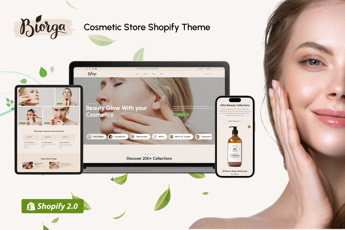 BioGa - Тема Shopify для магазина косметики