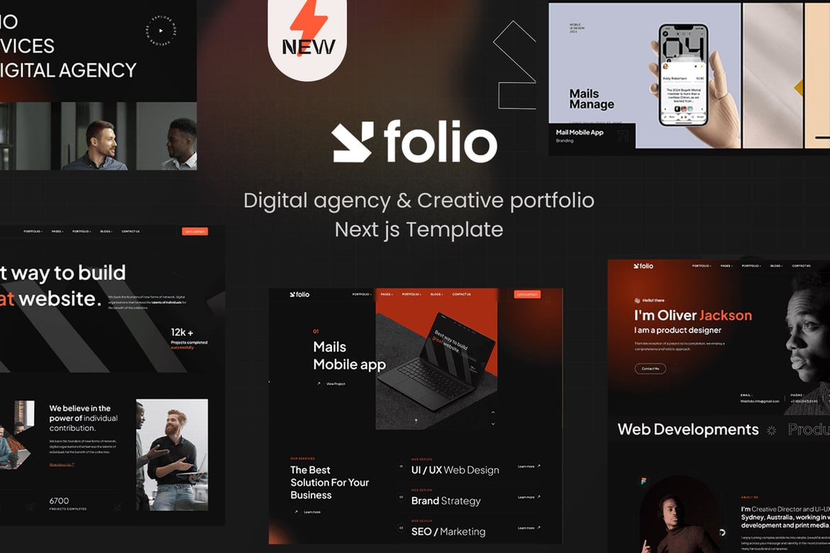 Webfolio - Шаблон креативного портфолио Next-js