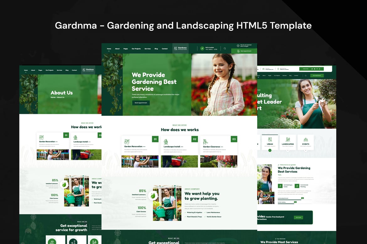 Gardnma - Шаблон HTML5 для садоводства и ландшафтного дизайна
