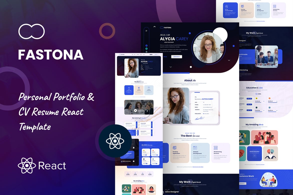 Fastone - Шаблон React для портфолио и резюме
