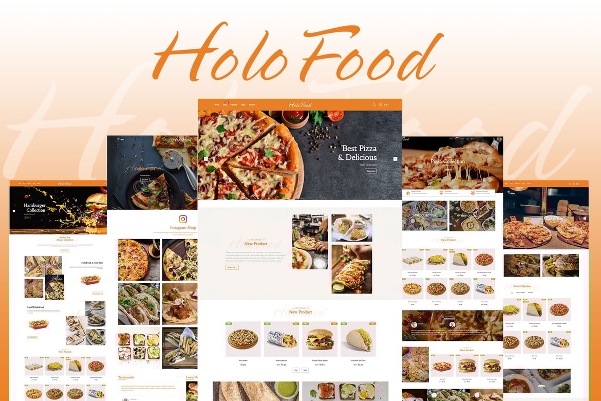 HoloFood - тема Shopify для ресторанов быстрого питания и ресторанов