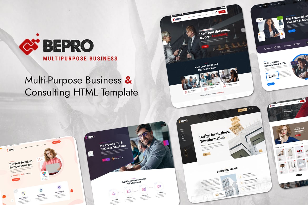Bepro - Многоцелевой HTML-шаблон для бизнеса