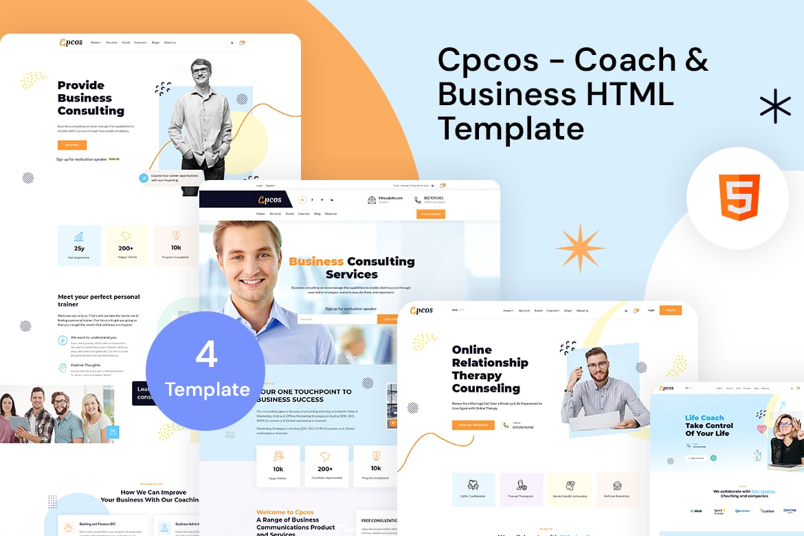 Cpcos - HTML-шаблон для тренеров и бизнеса