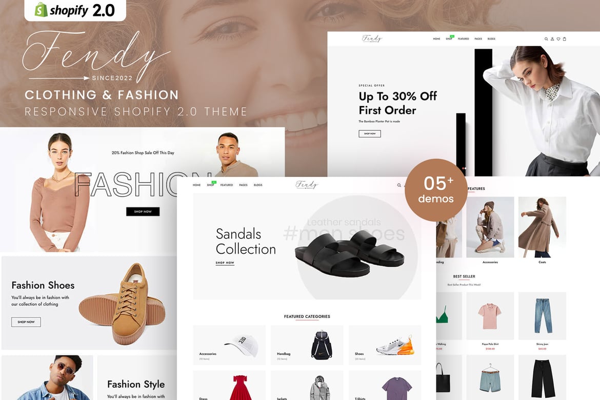 Fendy - Тема Shopify 2.0 для одежды и моды