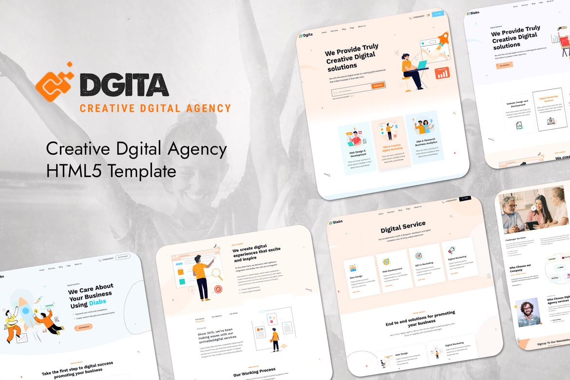 Dgita - Шаблон HTML5 для креативного цифрового агентства