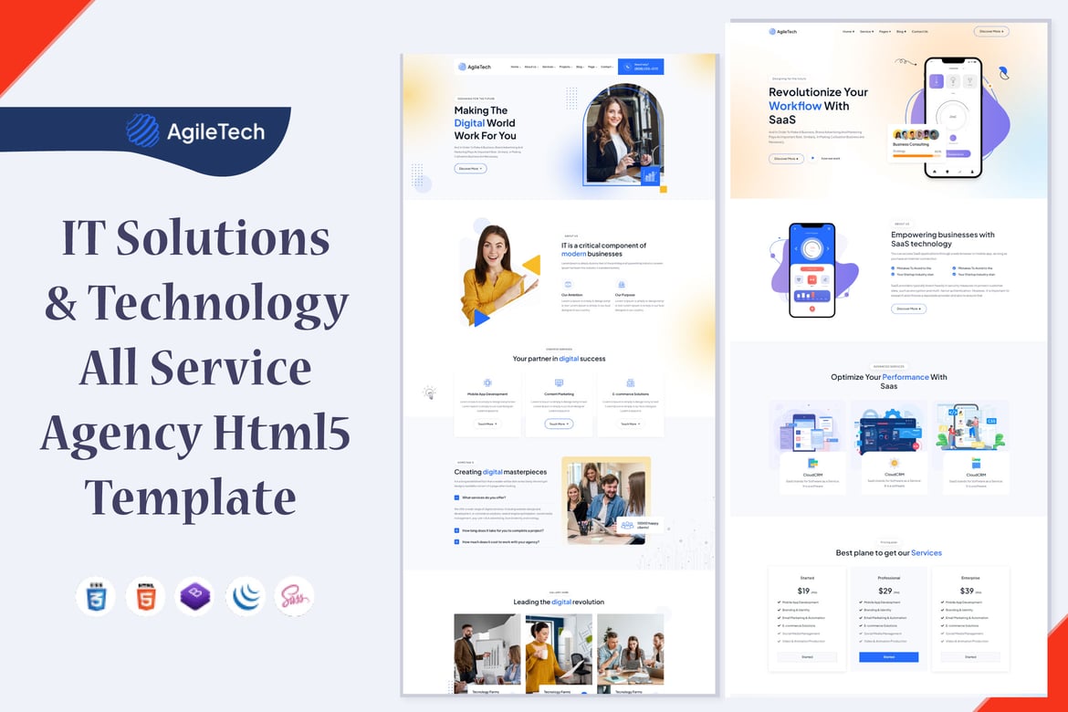 AglieTech - Шаблон ИТ-решений и технологий