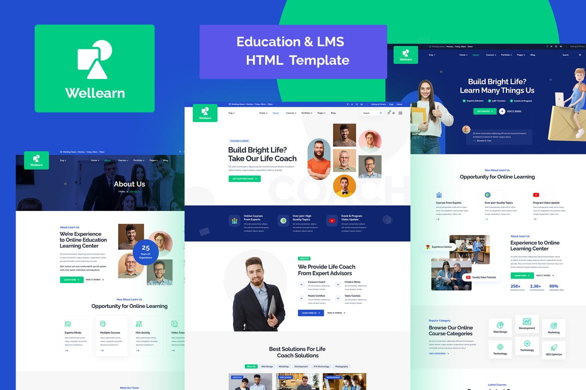 Wellern - HTML-шаблон онлайн-курсов для тренеров