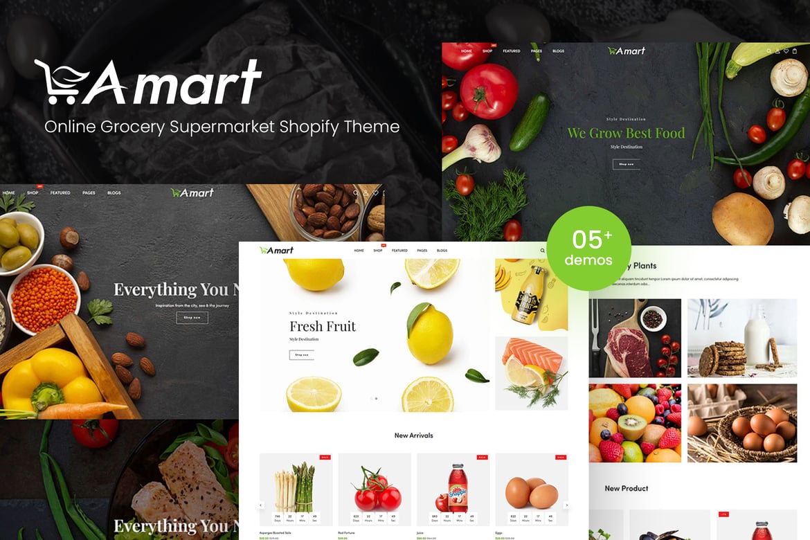 Amart - тема Shopify для продуктового супермаркета в Интернете