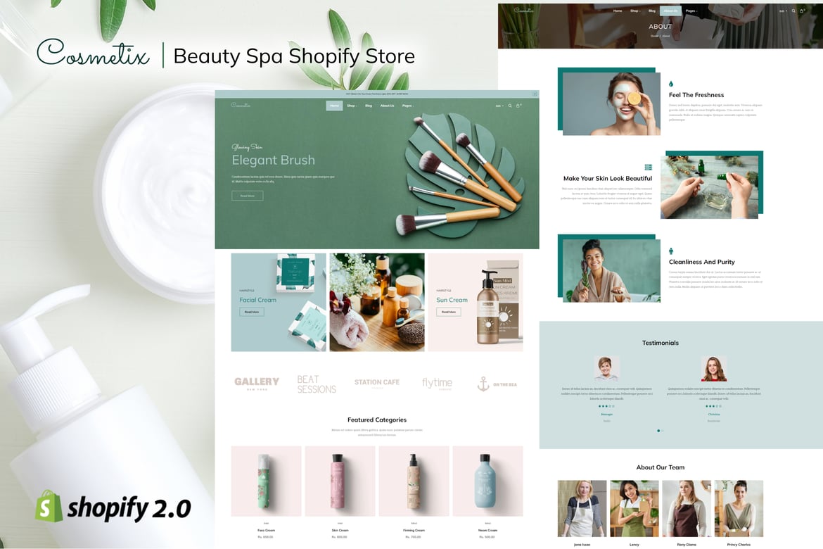 Косметика - салон красоты и спа-салон Shopify Store