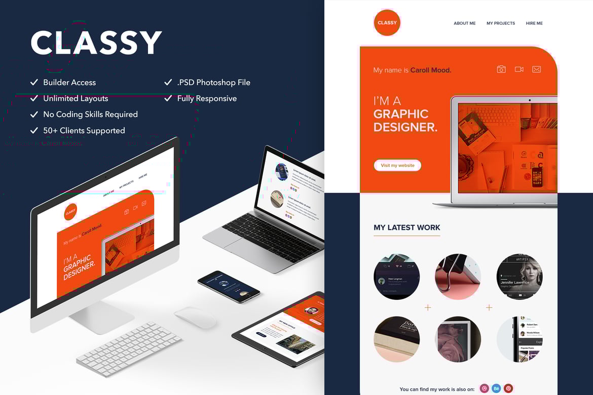 Classy — адаптивная электронная почта и доступ к конструктору тем